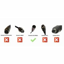 Doctibike Chargeur Lithium Ion 24V2A avec Embout XLR Mâle (18mm) - Chargeur Vélo Électrique