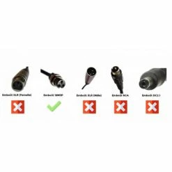 Doctibike Chargeur Lithium Ion 24V2A - Embout 18M3P pour Vélo Électrique